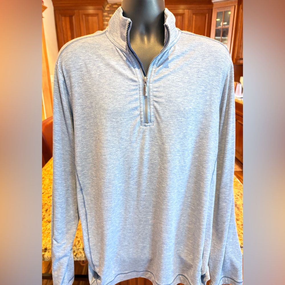 Tommy Bahama Heather blue Quarter-Zip Pullover‎ - Picture 2 of 10